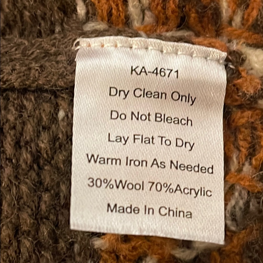 Kiel James Patrick Orange and Brown pumpkin Fair Isle Sweater - Picture 5 of 5
